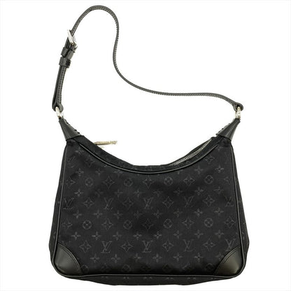 Louis Vuitton Little Boulogne Noir Black Shoulder Bag Monogram Satin M92142