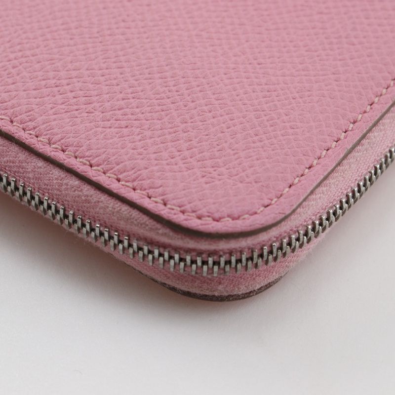 Hermes Azap Long Silk Inn Vaux Epson Rose Confetti Pink Y Ladies Long Wallet