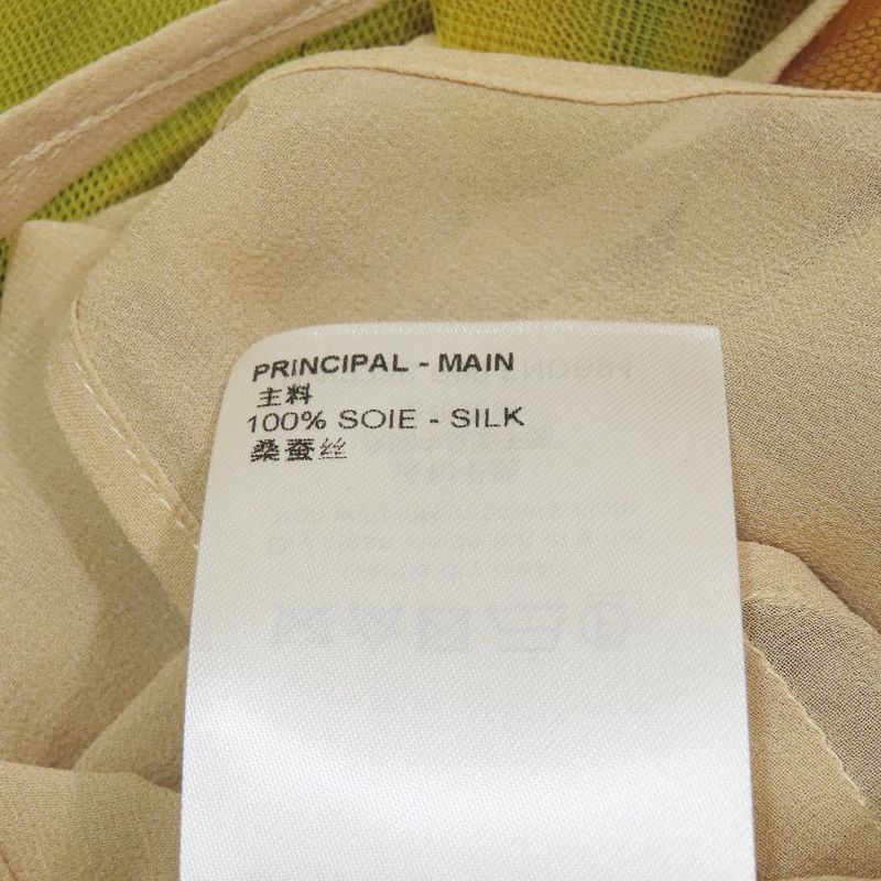 Unused Louis Vuitton Tulle Sleeveless Dress Tunic Short Length Check 36 Yellow