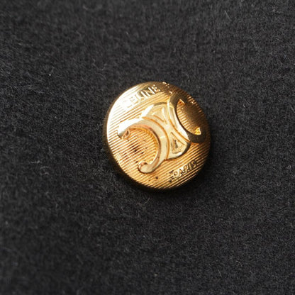 Celine Wool Triomphe Button Loose Military Jacket 2v96l998k Black 34