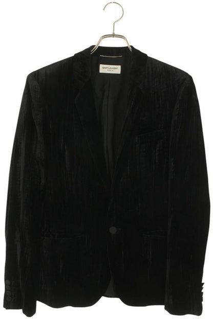 Saint Laurent Paris 531258 Y099t Crushed Velvet Tailored Jacket Men 44