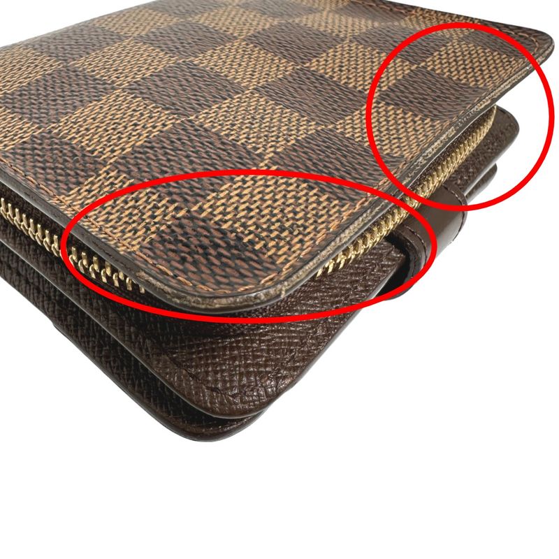 Louis Vuitton N61668 Damier Wallet With Zipped Pocket For Cards Compact Zipped