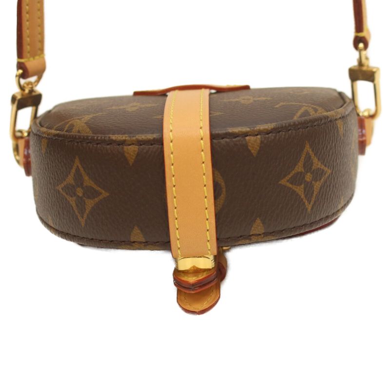 Louis Vuitton M46643 Monogram Micro Chien Ti Shoulder Bag Brown