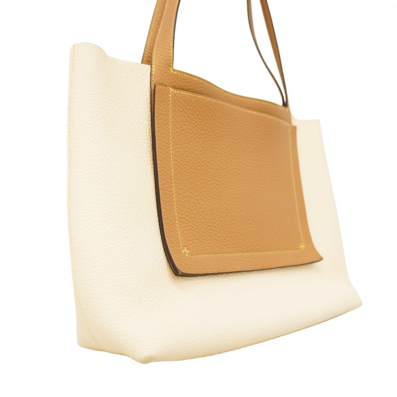 Hermes Tote Bag Cabas Serie 31 Taurillon Cles Mance Nata Chai Z Engraved Ladies