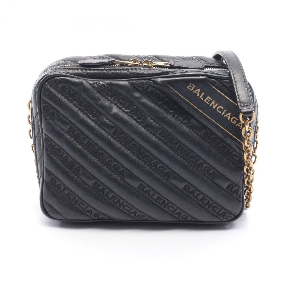 Balenciaga Shoulder Bag Li Porter Xs Black Leather