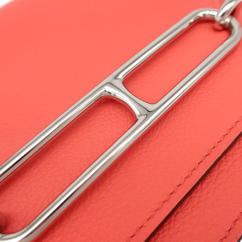 Hermes Bifold Wallet Lauris Luli Slim Verso Evercolor Rose Texas and Sienne