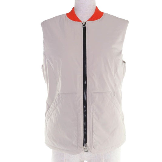 Hermes Serie Filled ZIP UP Patted Vest Beige Orange