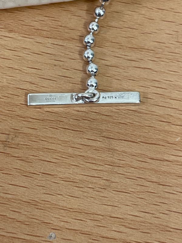 Gucci 925 Double G Ball Chain Necklace A25-2239
