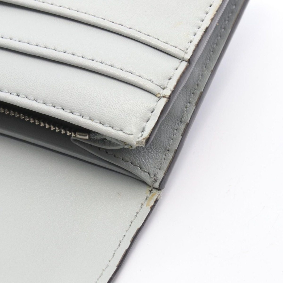 Fendi Bifold Wallet Is Gray Leather Is Zip — view 10