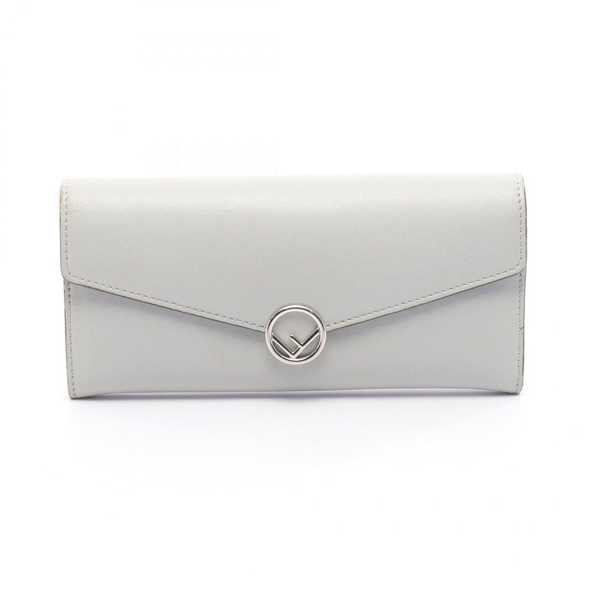 Fendi Bifold Wallet Is Gray Leather Is Zip