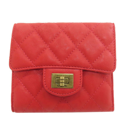 Chanel 2.55 Quilted Compact Wallet Gold Bifold