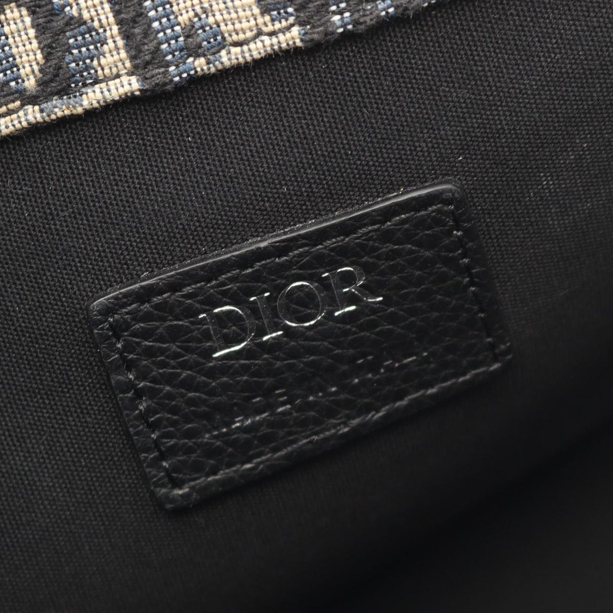 Dior Shoulder Bag Gallop Navy Canvas Leather Beige Navy. Black — view 4