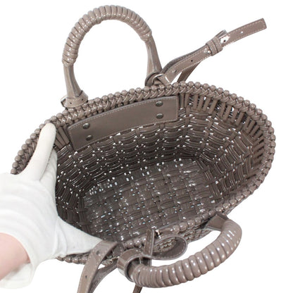 Balenciaga Bistro XS Basket Bag Enamel Gray Handbag Silver — view 8