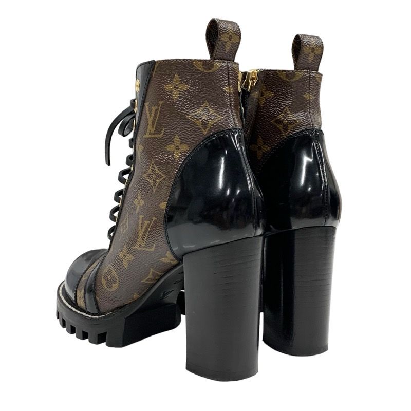 Louis Vuitton Star Trail Line Monogram Boots Short Boots Shoes Leather Brown