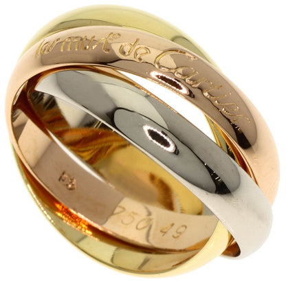 Cartier Trinity 49 Ring 18k Yellow Gold 18k White Pink