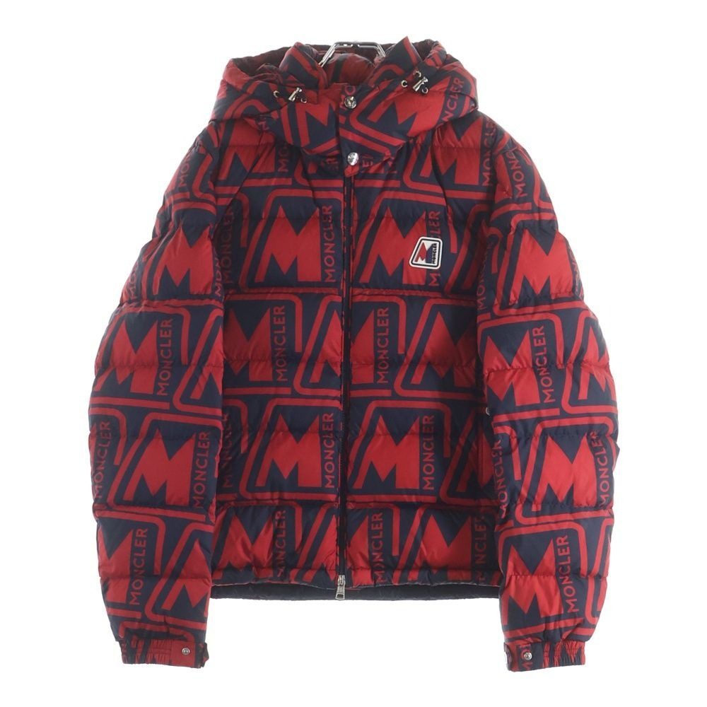 Moncler Frioland All Over Pattern Down Jacket Navy Red