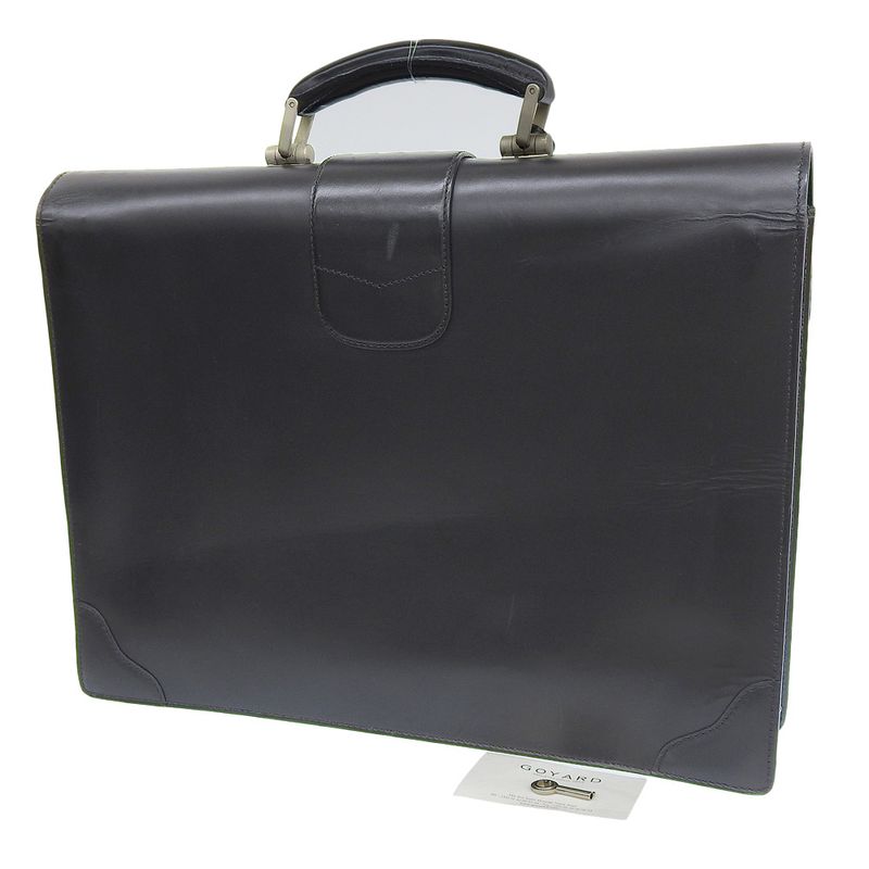 Goyard Y2K Vintage Rare Item Box Calf Leather Attache Briefcase Business Bag 3