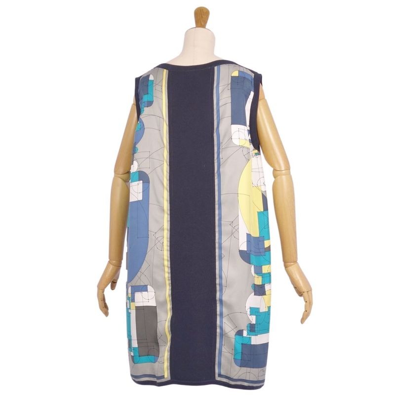 Hermes Dress Tunic Sleeveless Silk Cut — view 5