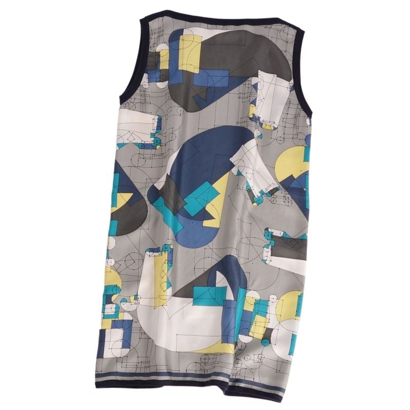 Hermes Dress Tunic Sleeveless Silk Cut
