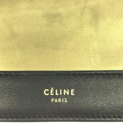 Celine Phoebe Period Frame Chain Mini Wallet in Black Gold