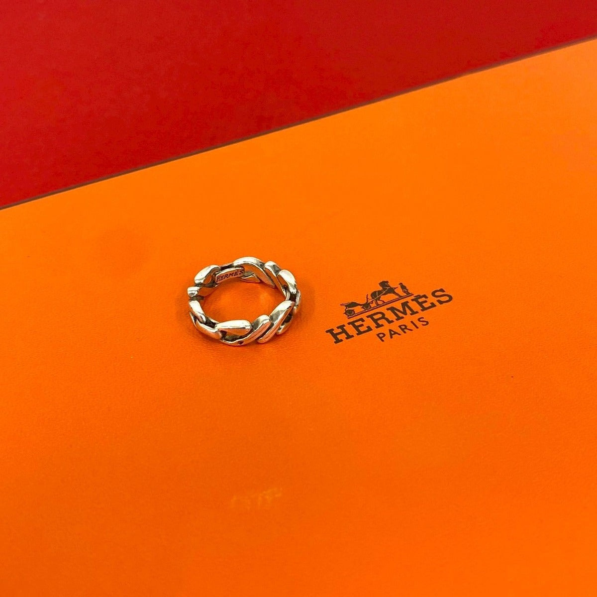 Hermes Vintage Chain Motif Ring