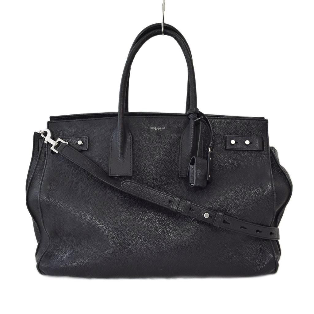 Saint Laurent Paris Sac de Jour Small Large Shoulder Bag Tote 2-Way Black