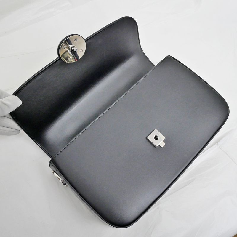 Gucci Clutch Bag Shoulder Bag Leather Black 739721 Shoulder Ladies