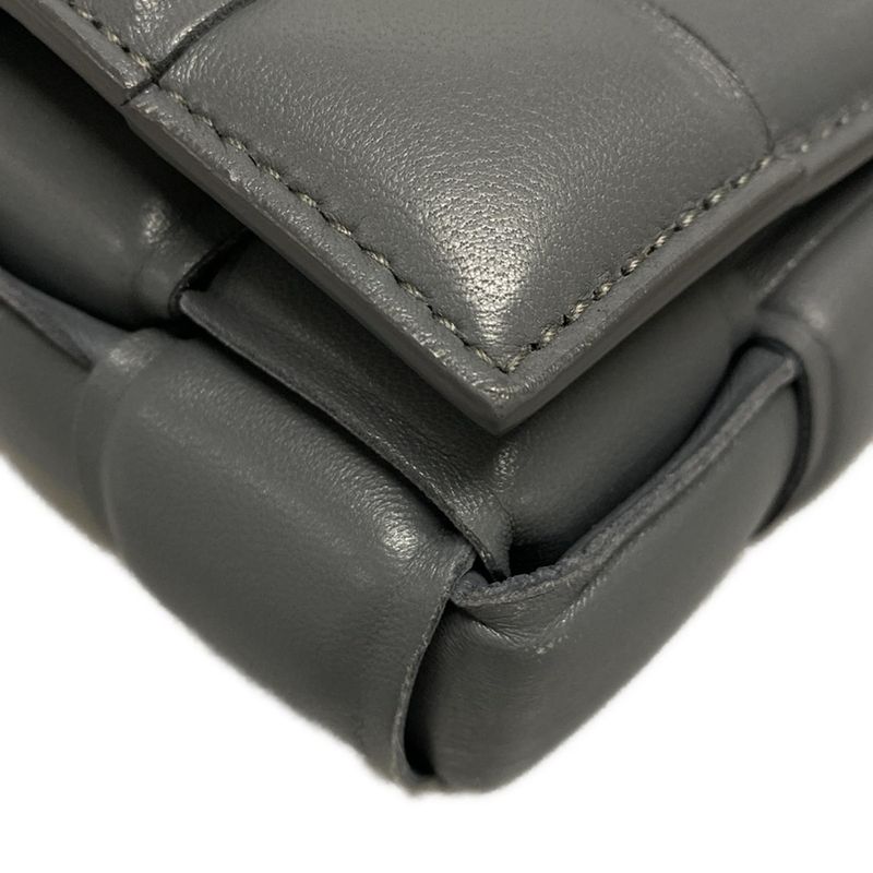Bottega Veneta Shoulder Bag Padded Cassette 591970 Gray Lambskin