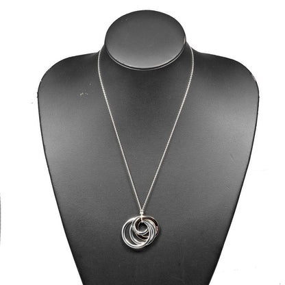 Tiffany & Co 1837 Interlocking 4 Circle Silver 925 X Rubed Metal Ladies 13g