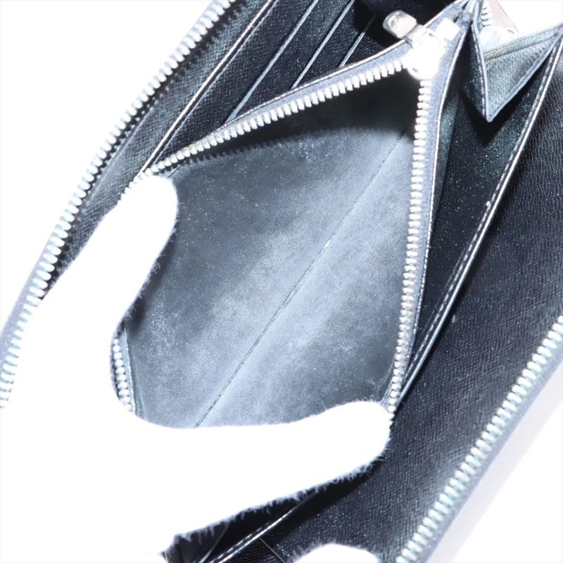 Louis Vuitton Damier Graphite Zippy Organizer N63077 Leather Long Wallet Round