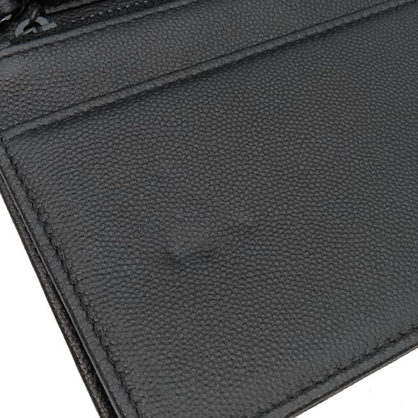 Chanel Chain Wallet Boy Chanel Caviar Skin Black Hardware Black Chain Shoulder