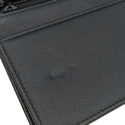 Chanel Chain Wallet Boy Chanel Caviar Skin Black Hardware Black Chain Shoulder