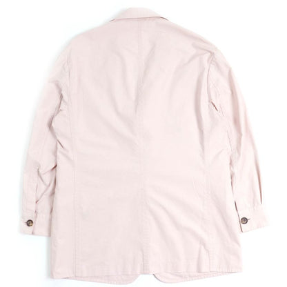 Hermes 23SS 100% Cotton Pocket Design Single Tailored Jacket Light Pink 48 Made
