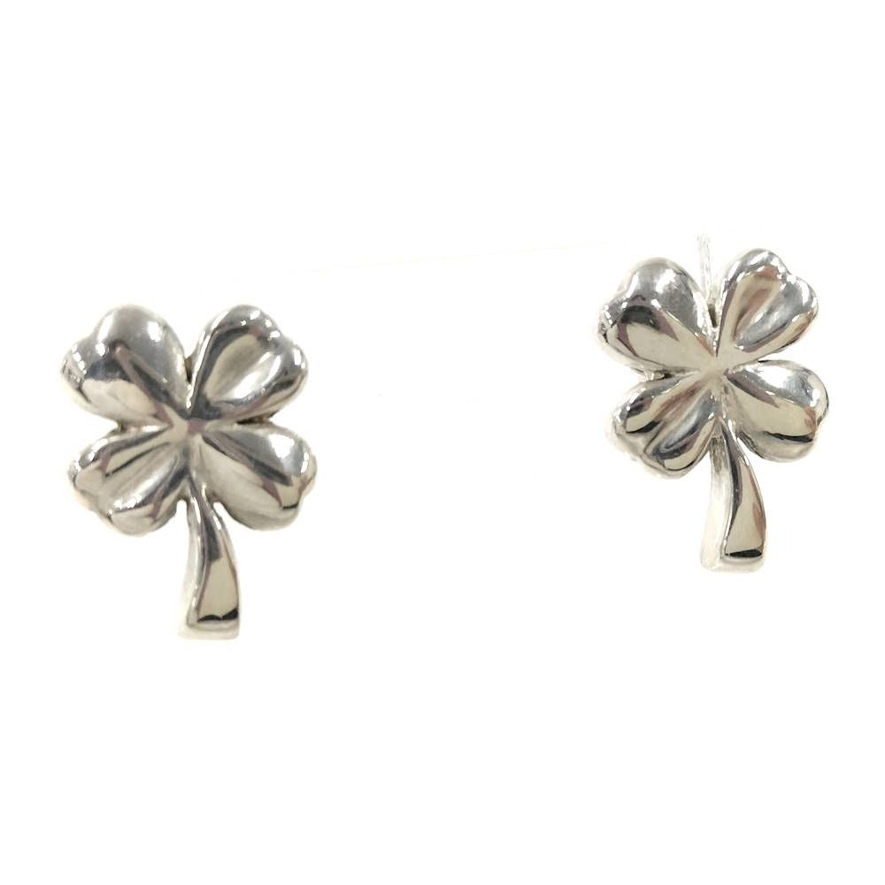 Chanel Earrings Clover Silver