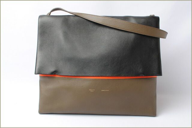 Celine Shoulder Bag Clutch Bag Celine ALL SOFT ALL SOFT Black Orange Khaki 17218