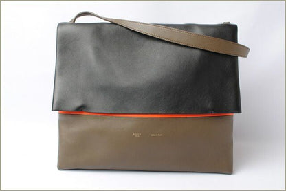 Celine Shoulder Bag Clutch Bag Celine ALL SOFT ALL SOFT Black Orange Khaki 17218