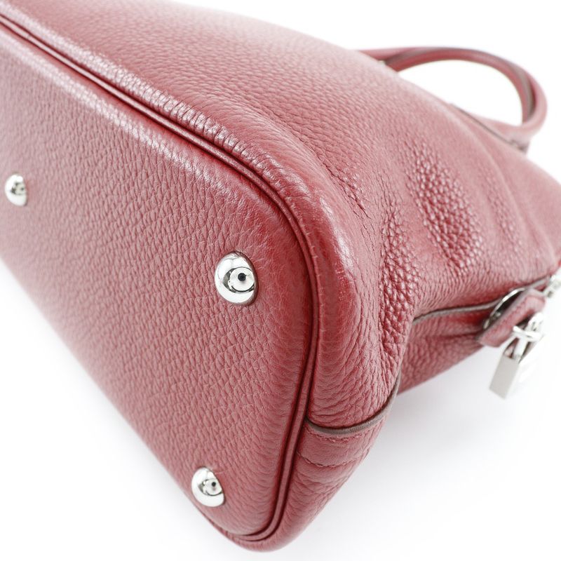 Hermes Bolide 31 Taurillon Clemence Rouge Garance Red/silver Hardware □Q Ladies