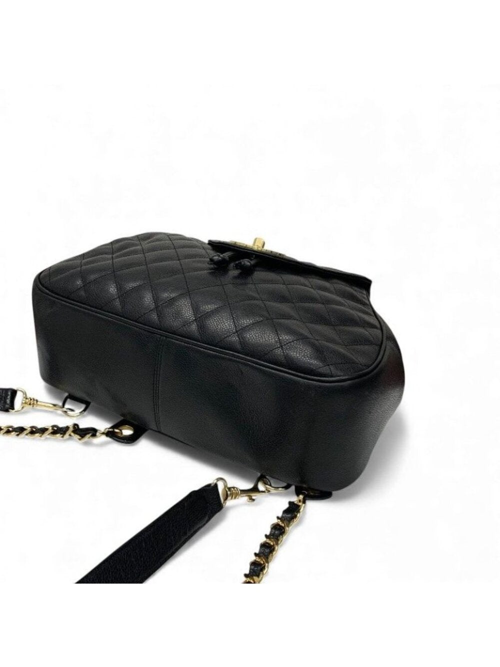 Chanel Chanel Bag Backpack Rucksack Black Gold Quilted Turn Lock