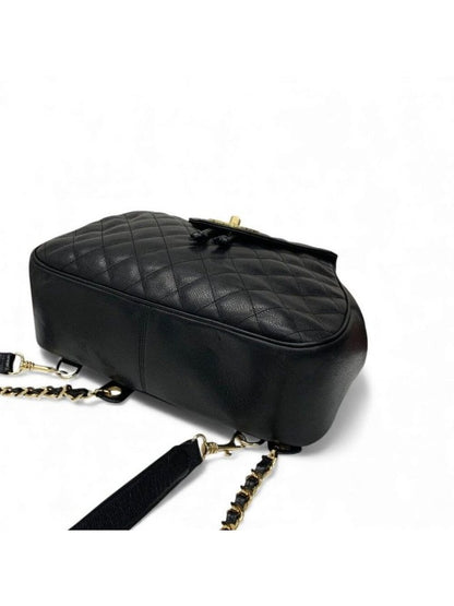 Chanel Chanel Bag Backpack Rucksack Black Gold Quilted Turn Lock