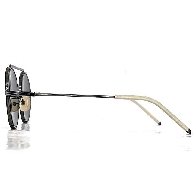 Fendi Mirrored Sunglasses With Mirrored Lenses In Gray Silver White