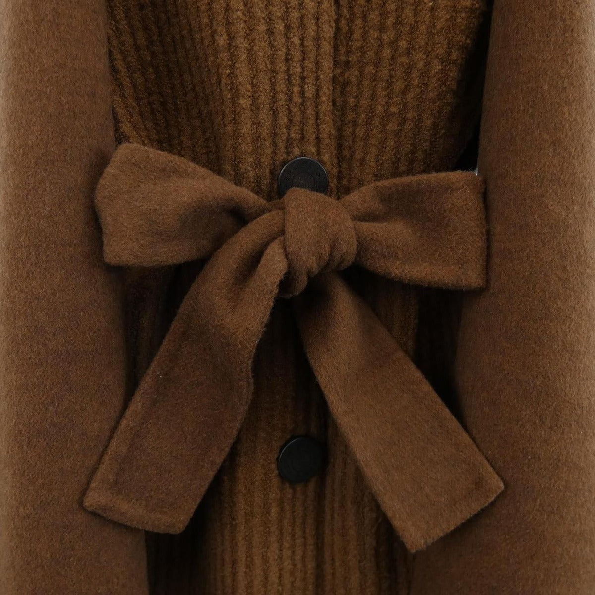 Hermes Knit Details Double Face Coat — view 7