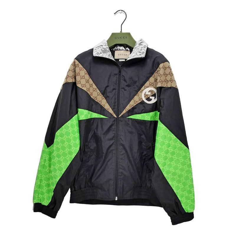 Gucci Nylon Zip Up Jacket XS Size Black Long Sleeve