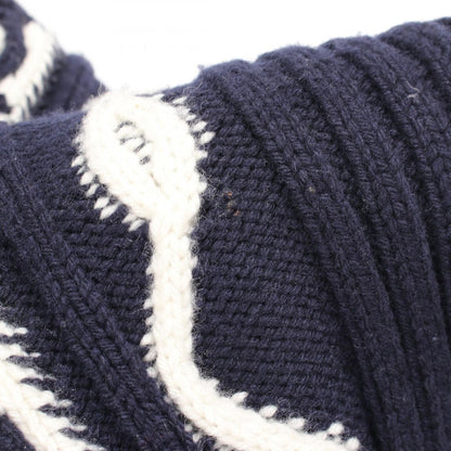 Chanel Dress Wool Knit Navy White — view 7