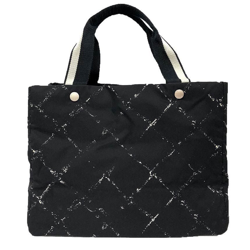 Chanel Travel Line Tote MM Black Vintage