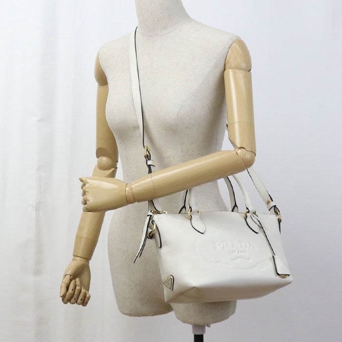 Prada 2WAY Bag 1ba111 2EBJ F0009 Handbag Leather Women