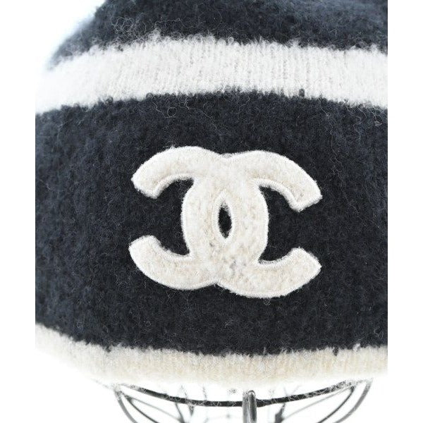 Chanel Knit Cap Beanie Black White — view 3