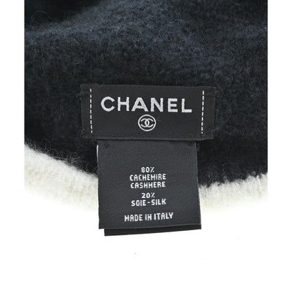 Chanel Knit Cap Beanie Black White — view 4