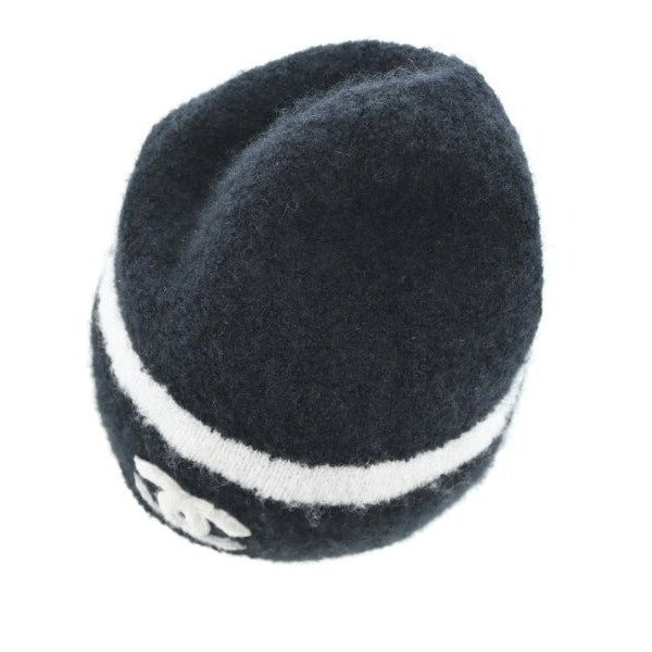 Chanel Knit Cap Beanie Black White — view 6