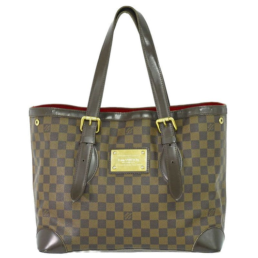 Authentic Louis Vuitton LV Hampstead GM Damier Ebène Tote Handbag Brown N51203