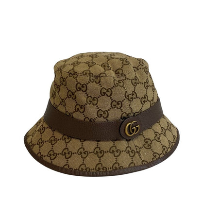 Gucci Bucket Hat GG Canvas Cotton Beige Brown